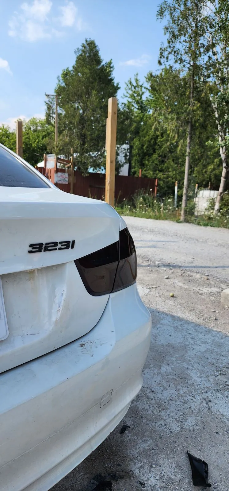 Smoked taillight tint finished cleanly on a BMW